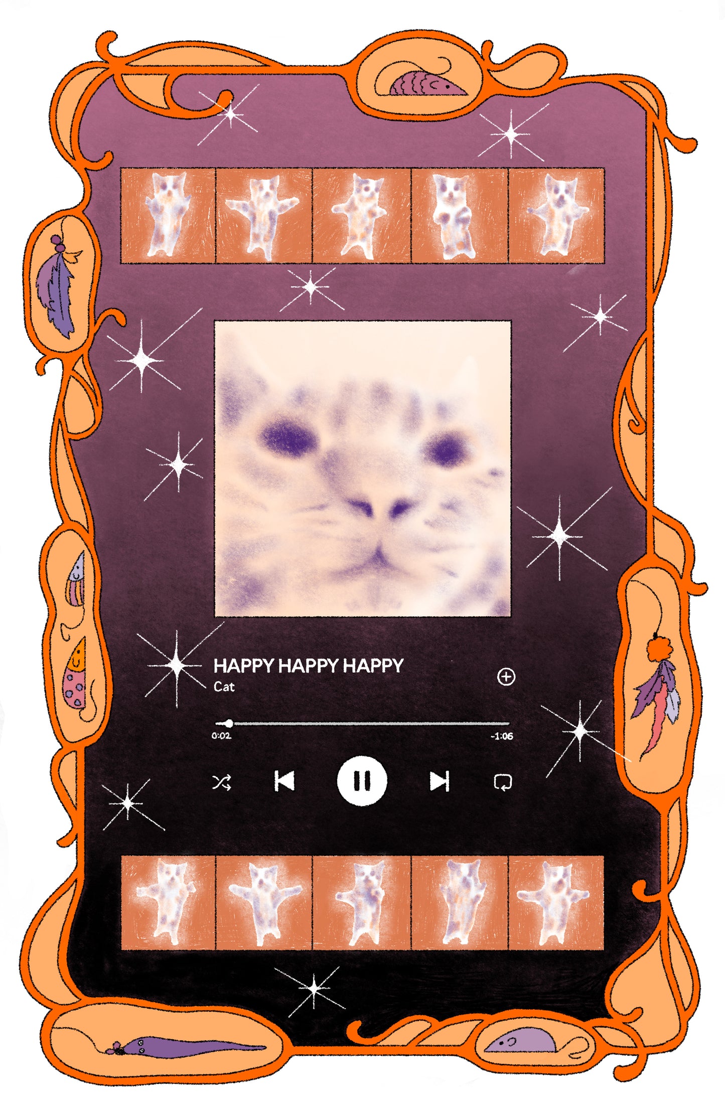 Sarula Bao: Happy Happy Happy Print