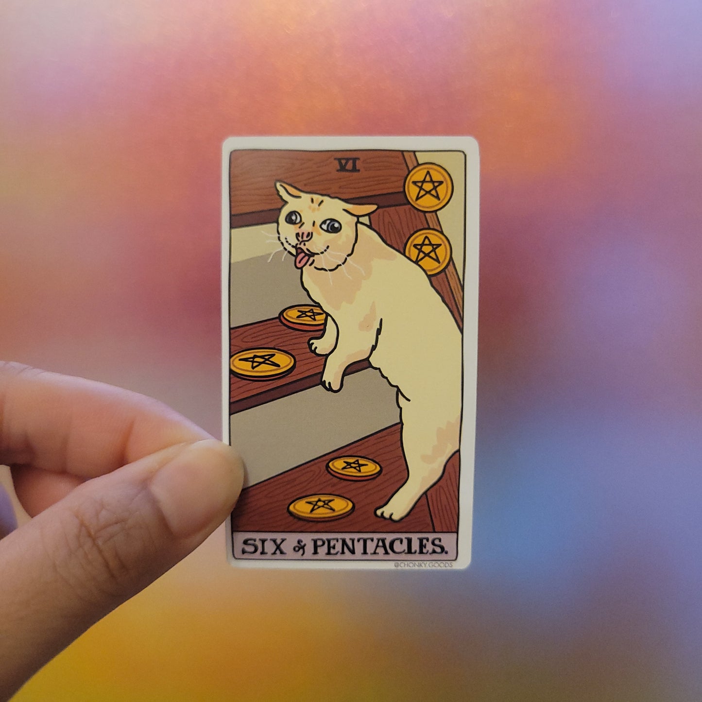 Ping Hatta: Cat Meme Tarot Stickers (Minor Arcana)