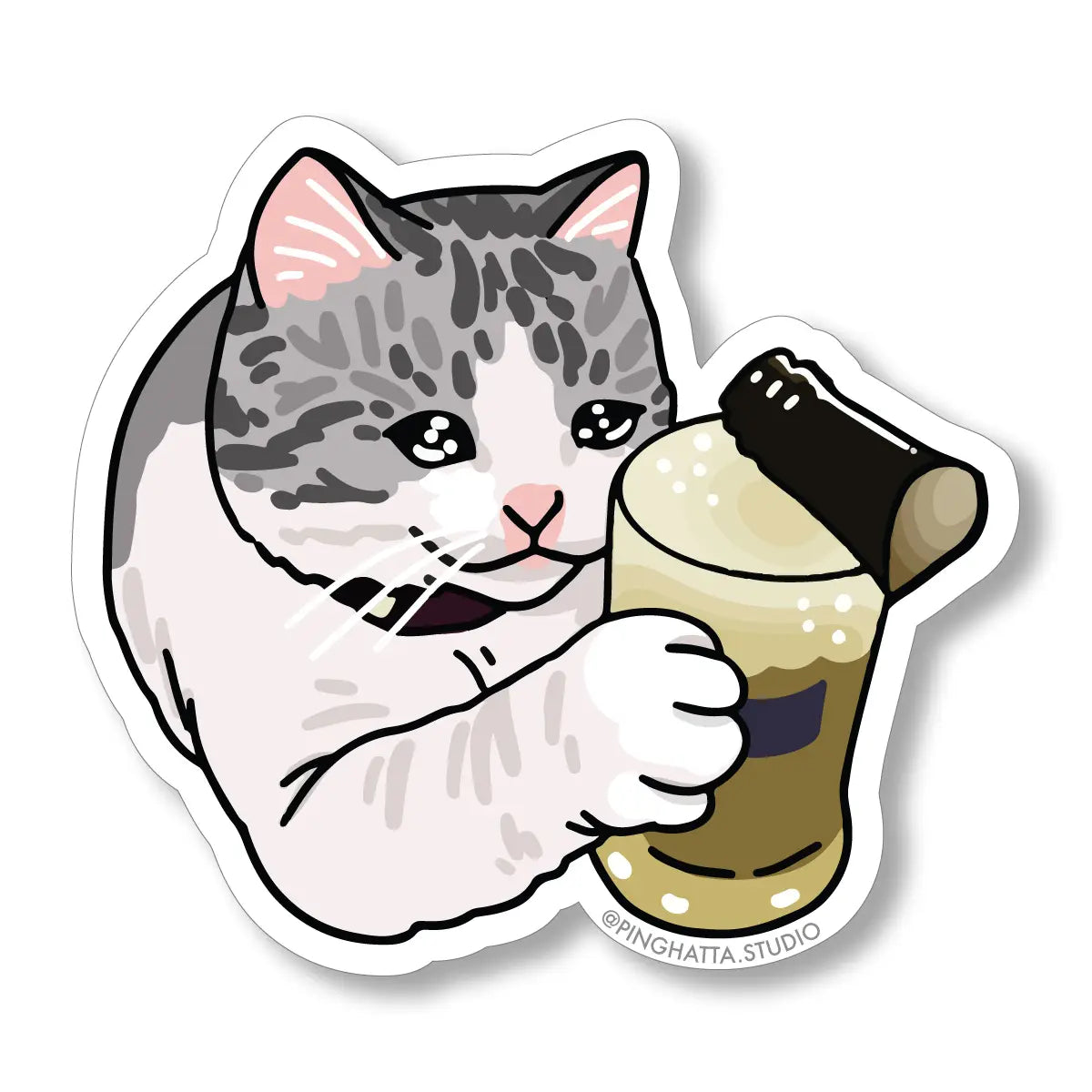 Ping Hatta: Cat Meme Die-Cut Stickers