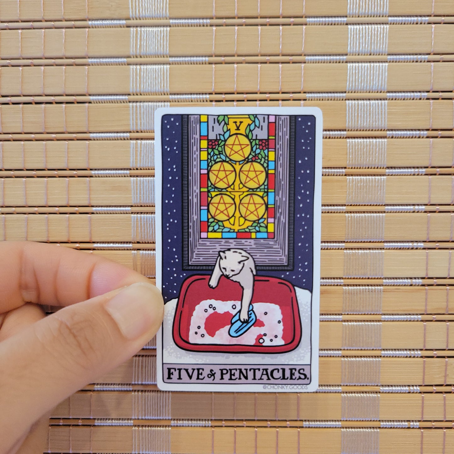 Ping Hatta: Cat Meme Tarot Stickers (Minor Arcana)