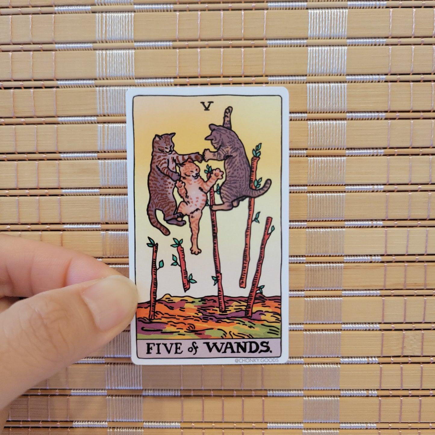 Ping Hatta: Cat Meme Tarot Stickers (Minor Arcana)