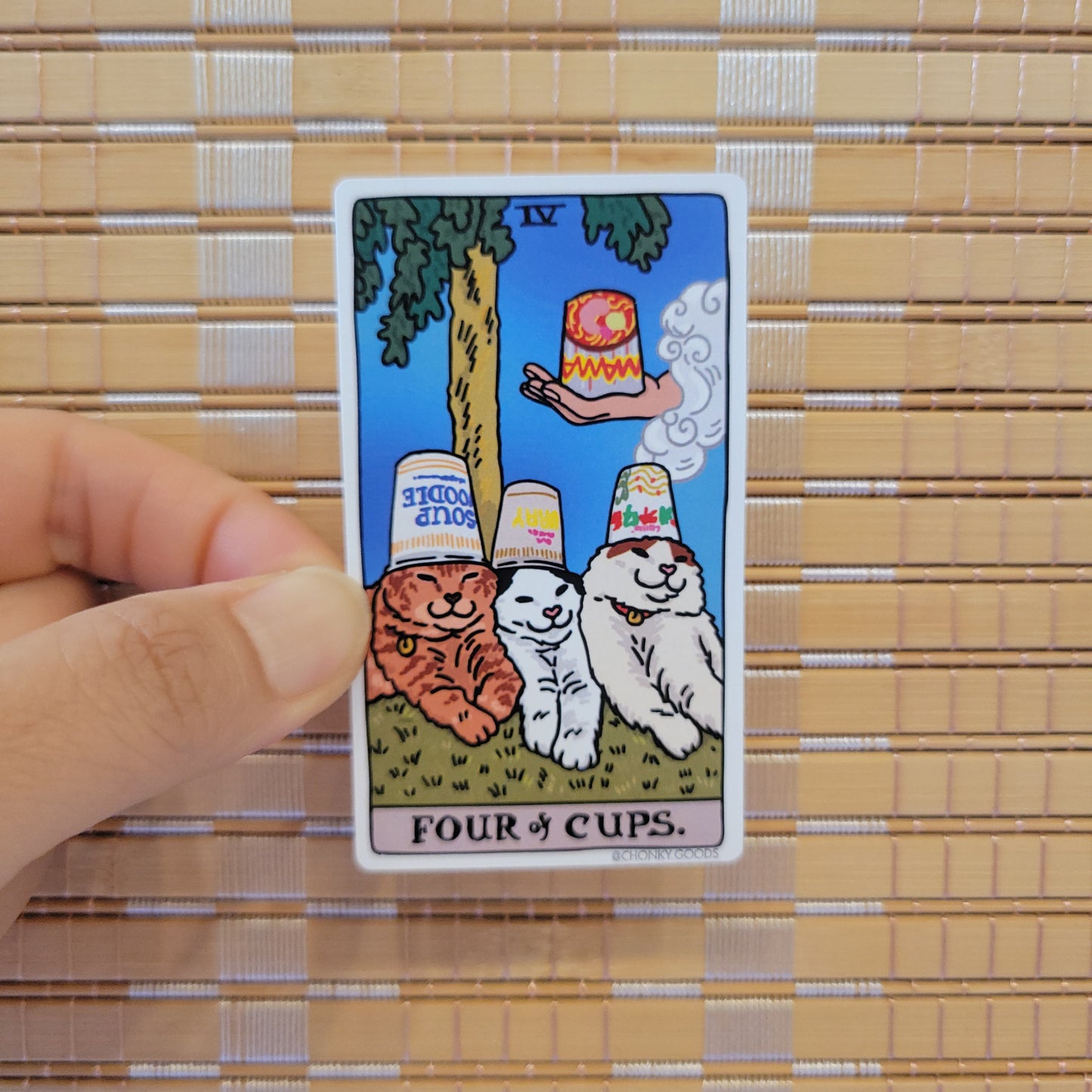 Ping Hatta: Cat Meme Tarot Stickers (Minor Arcana)