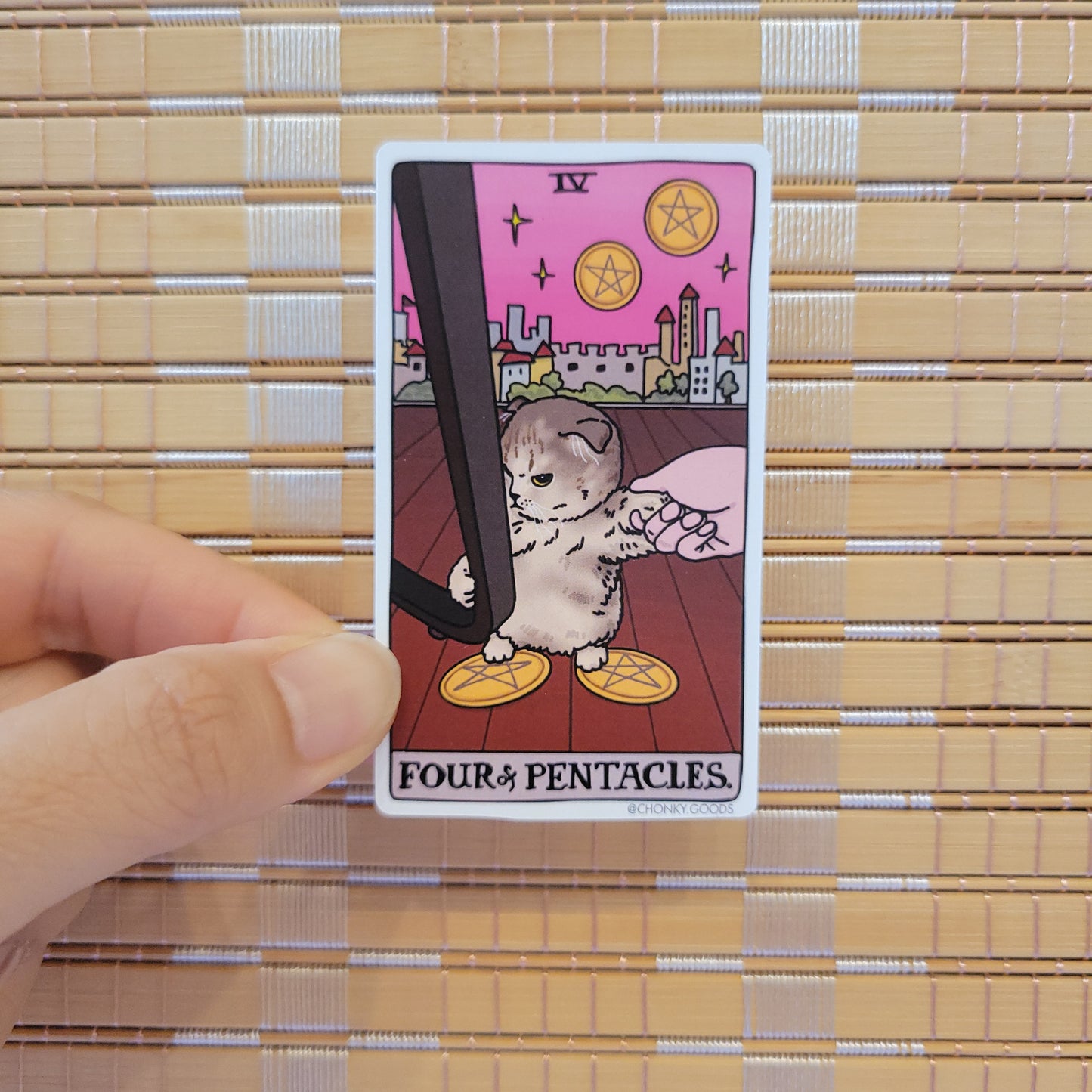 Ping Hatta: Cat Meme Tarot Stickers (Minor Arcana)