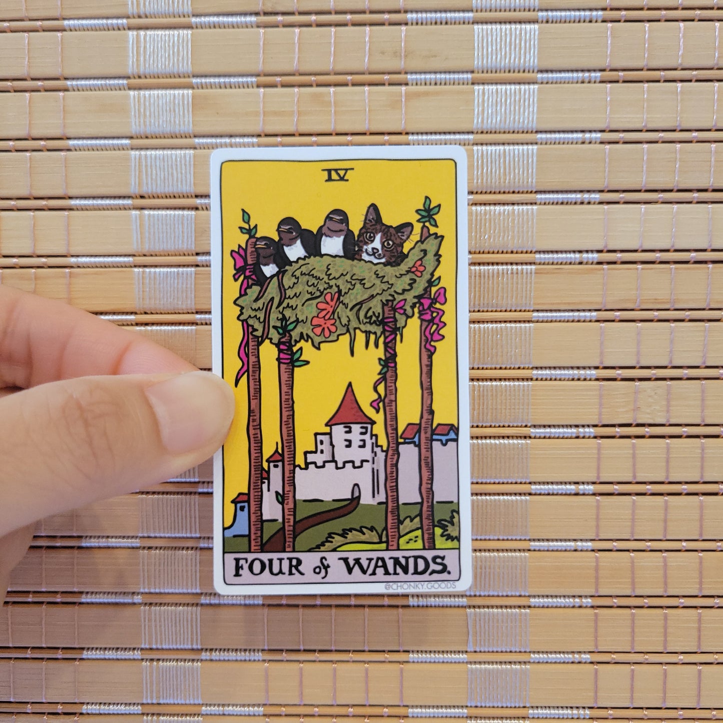 Ping Hatta: Cat Meme Tarot Stickers (Minor Arcana)