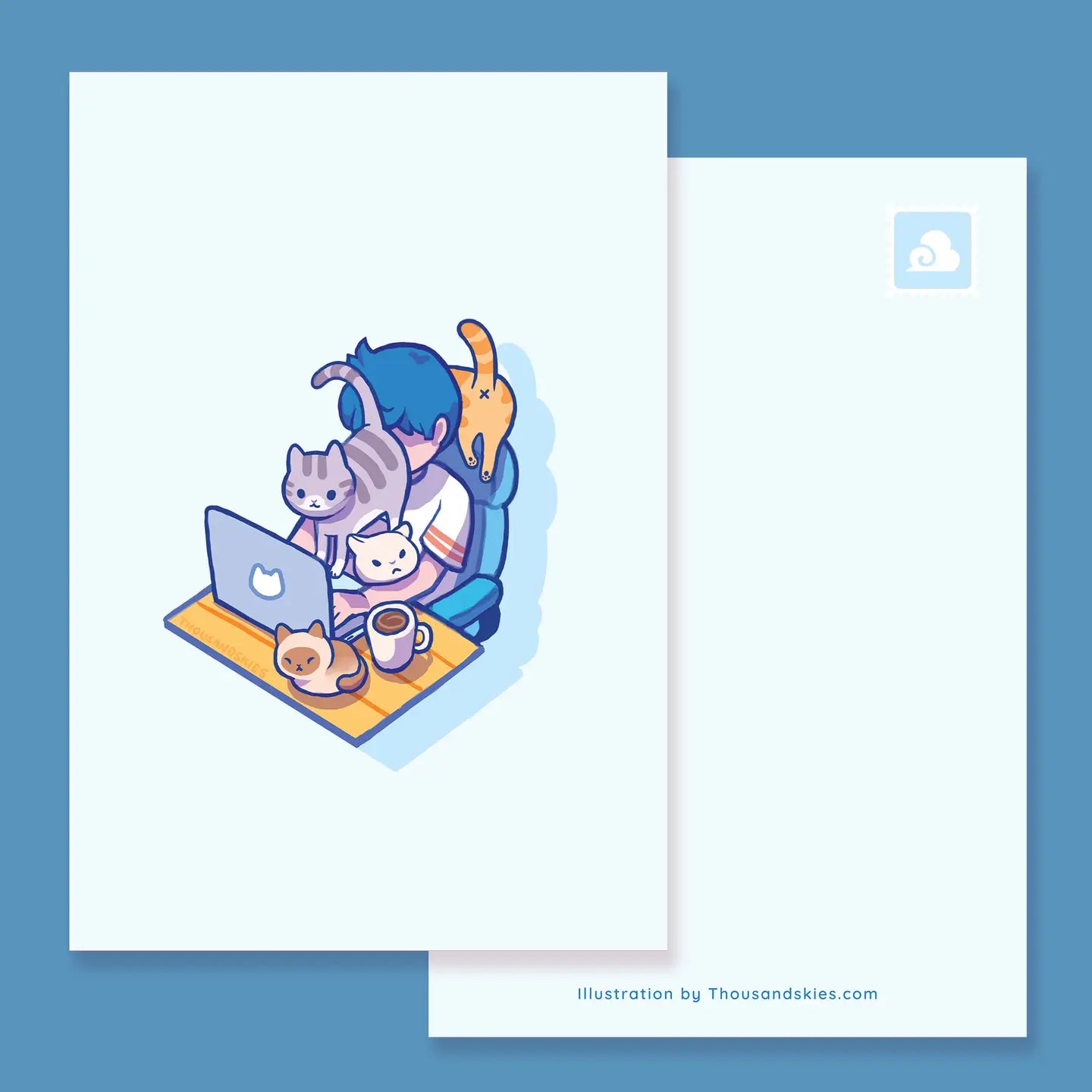 Thousand Skies: Work from Home Postcard