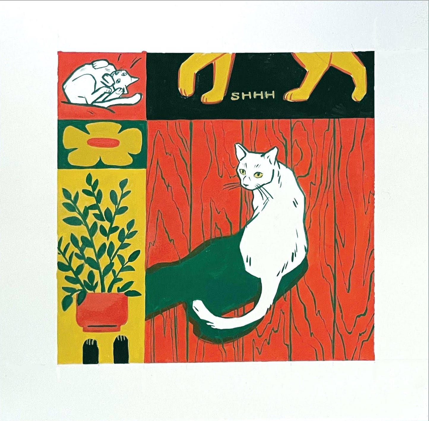 Tory Sica: Cat Café Paintings