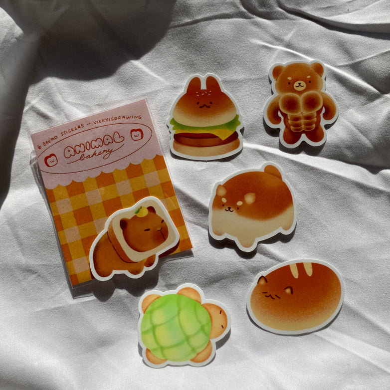 vickyisdrawing: Animal Bakery Sticker Pack