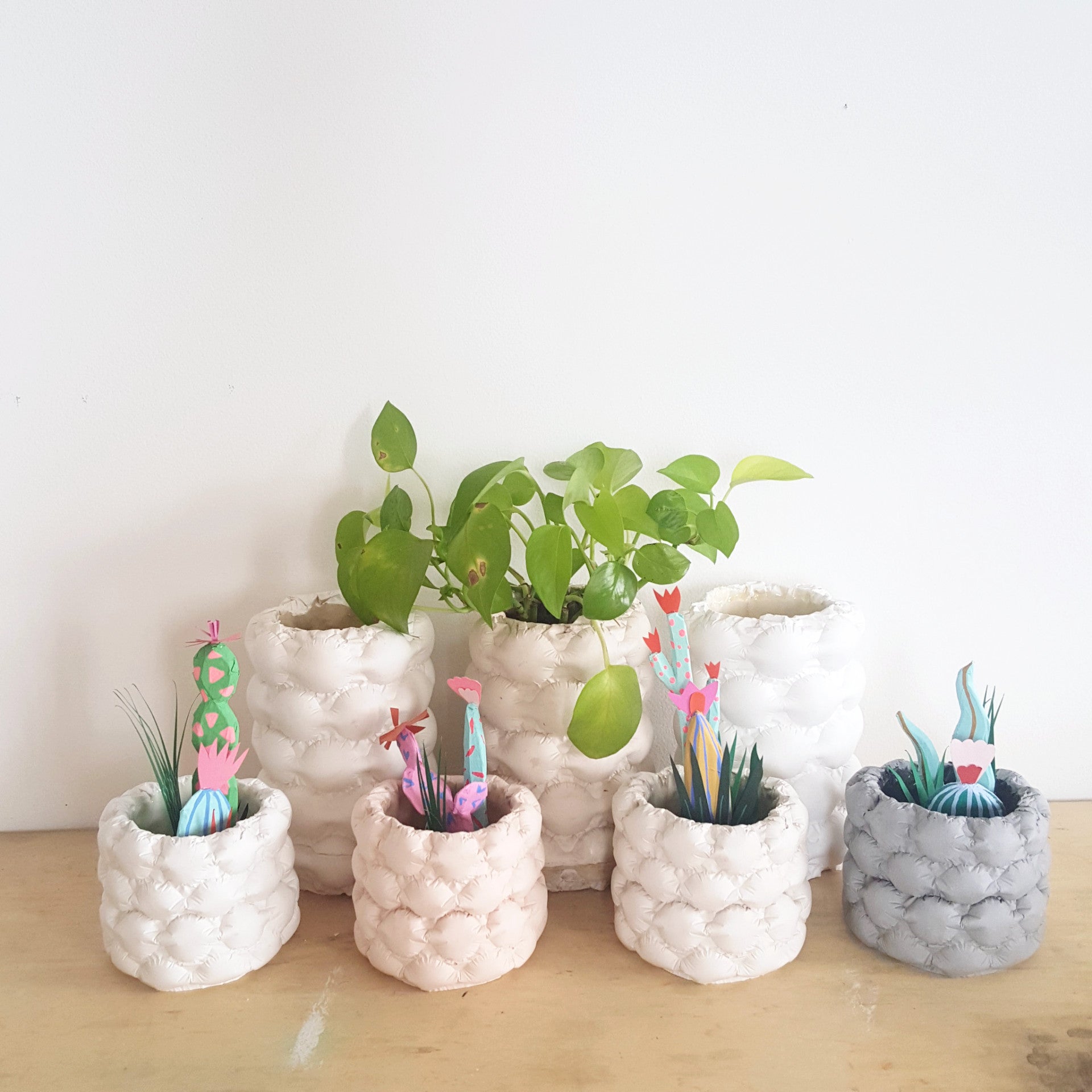 bubble wrap plant pots Come Out to the Coast: Bubble Planter