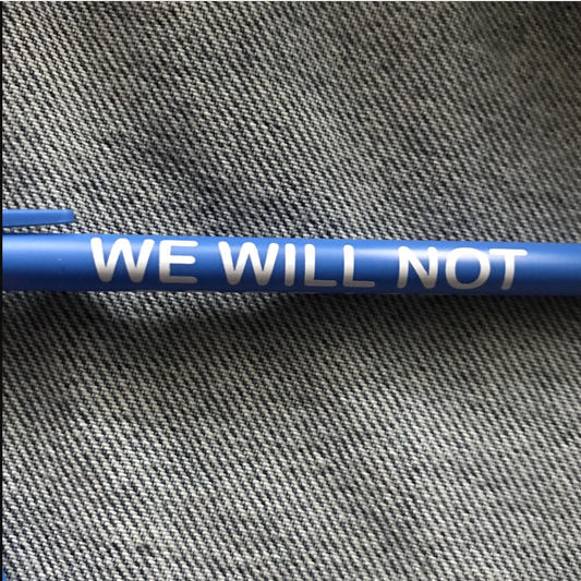 Double Denim Dude: We Will Not Be Erased Pens