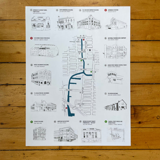 Gowanus Souvenir: Gowanus Landmarks Map Guide