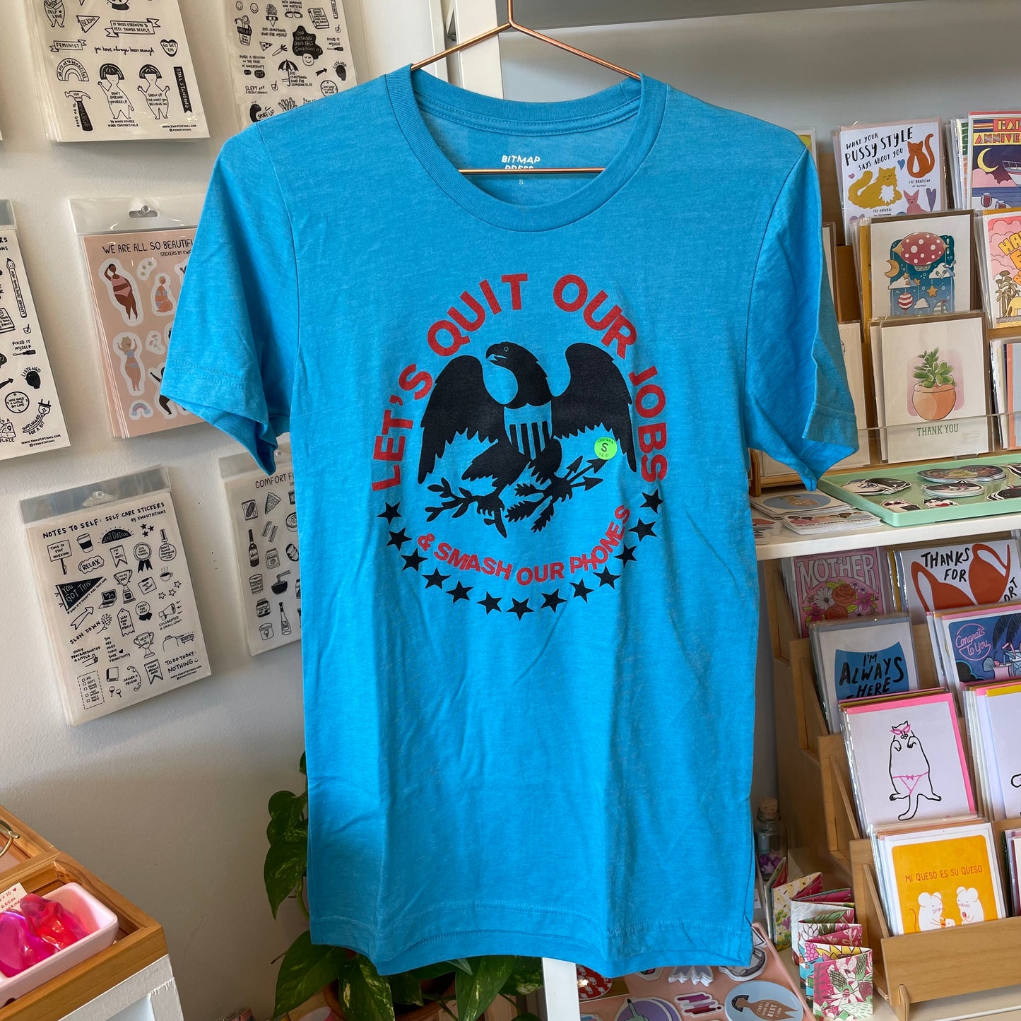 Bitmap Press: Let's Quit Our Jobs & Smash Our Phones T-Shirt