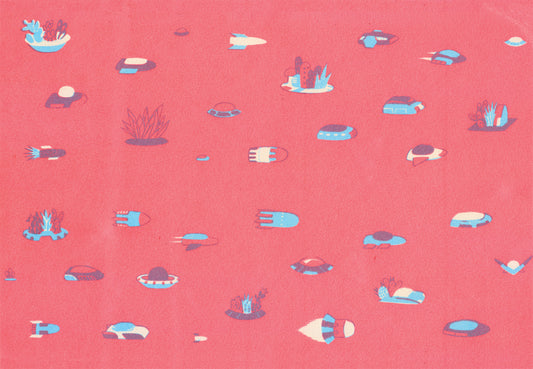Jen Tong: 'Spaceships' Gift Wrap Sheets