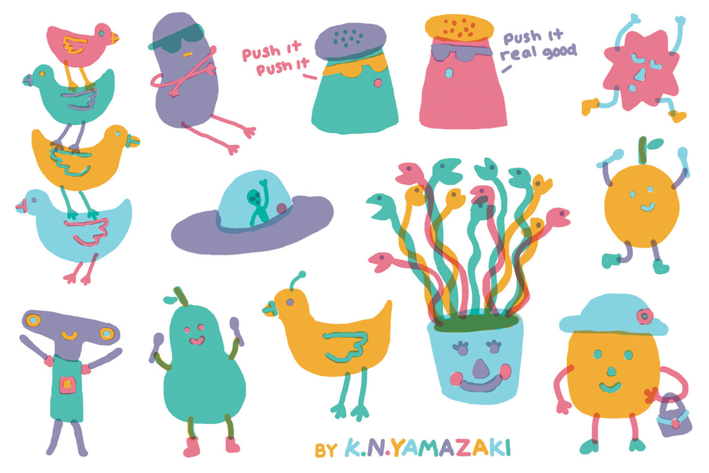 K. N. Yamazaki: Sticker Sheets