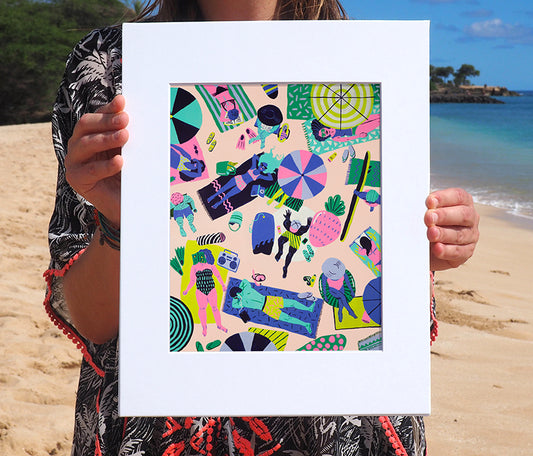 Kim Sielbeck: Beach Party Print