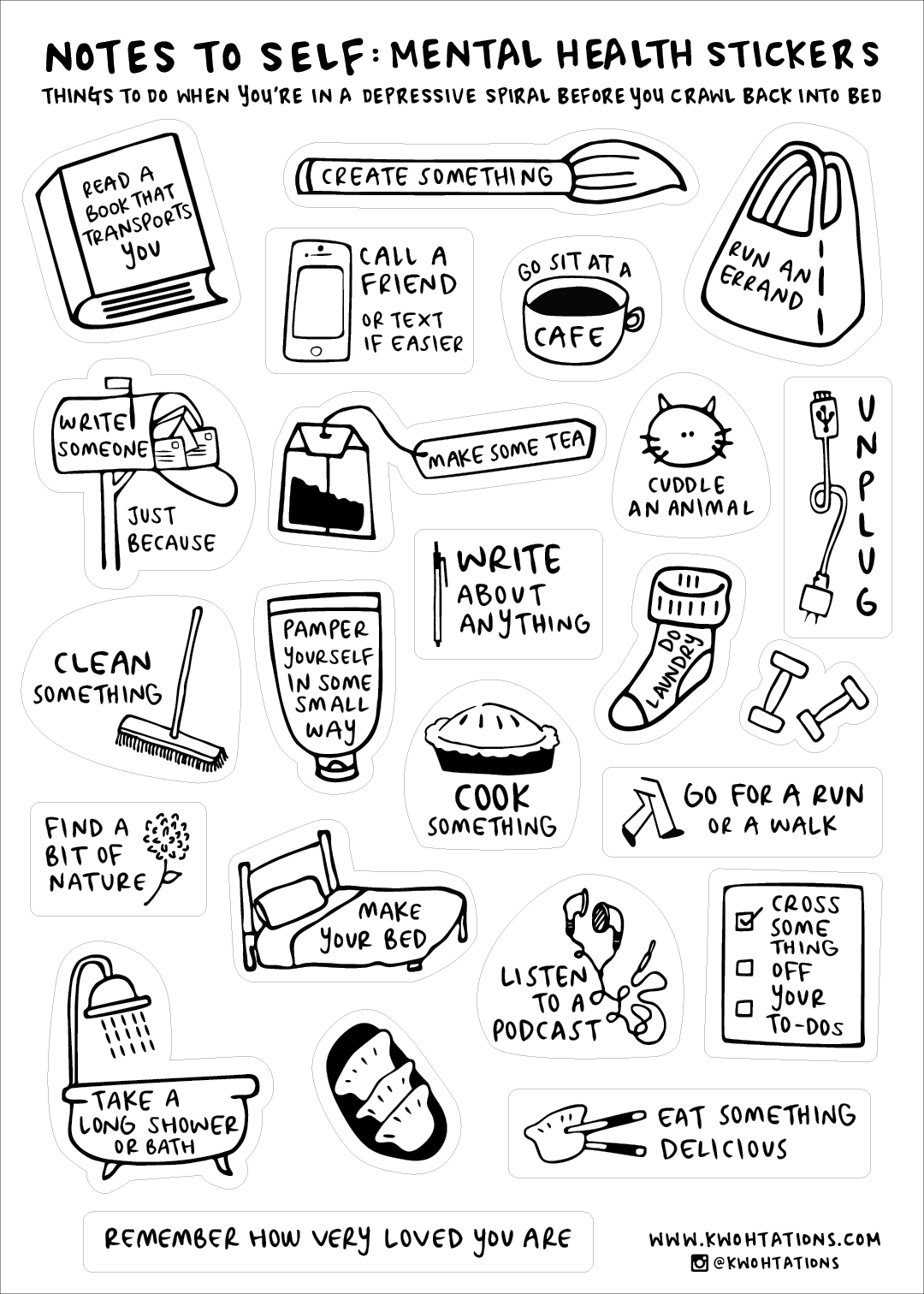Kwohtations: Sticker Sheets