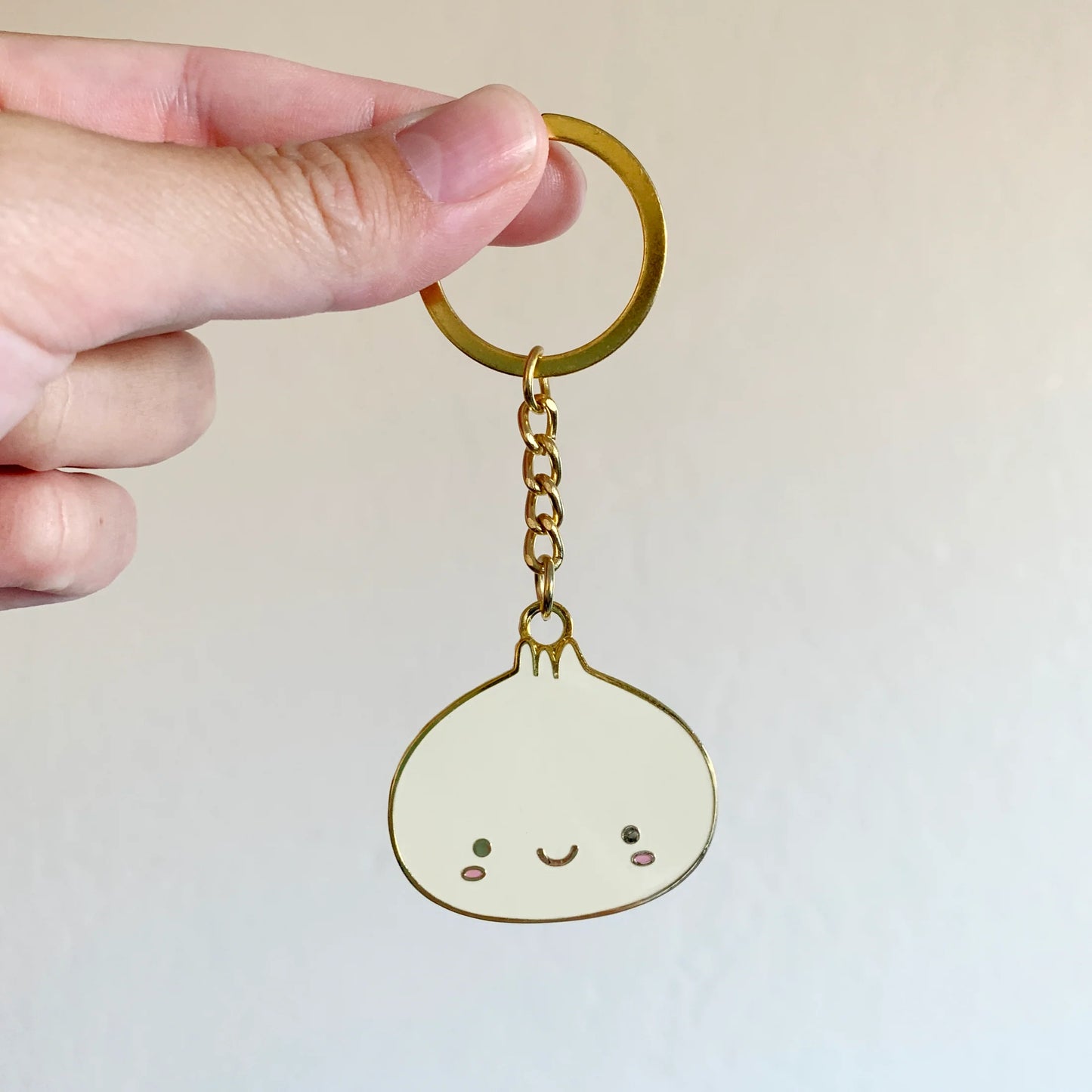 Maison Chanamon: Dumpling Bao Enamel Keychain