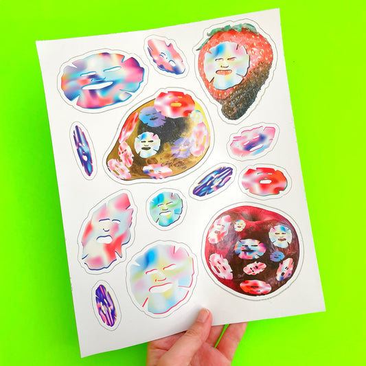 Diane Zhou: Sheet Mask Sticker Sheet