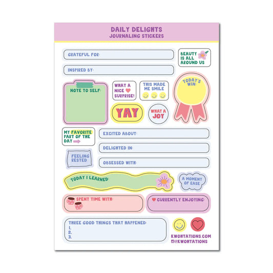 Kwohtations: Journaling Stickers