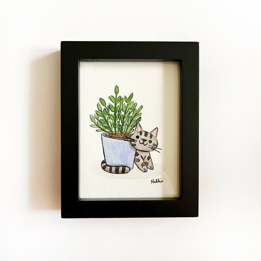 Nellie Le: Mini Cat Paintings