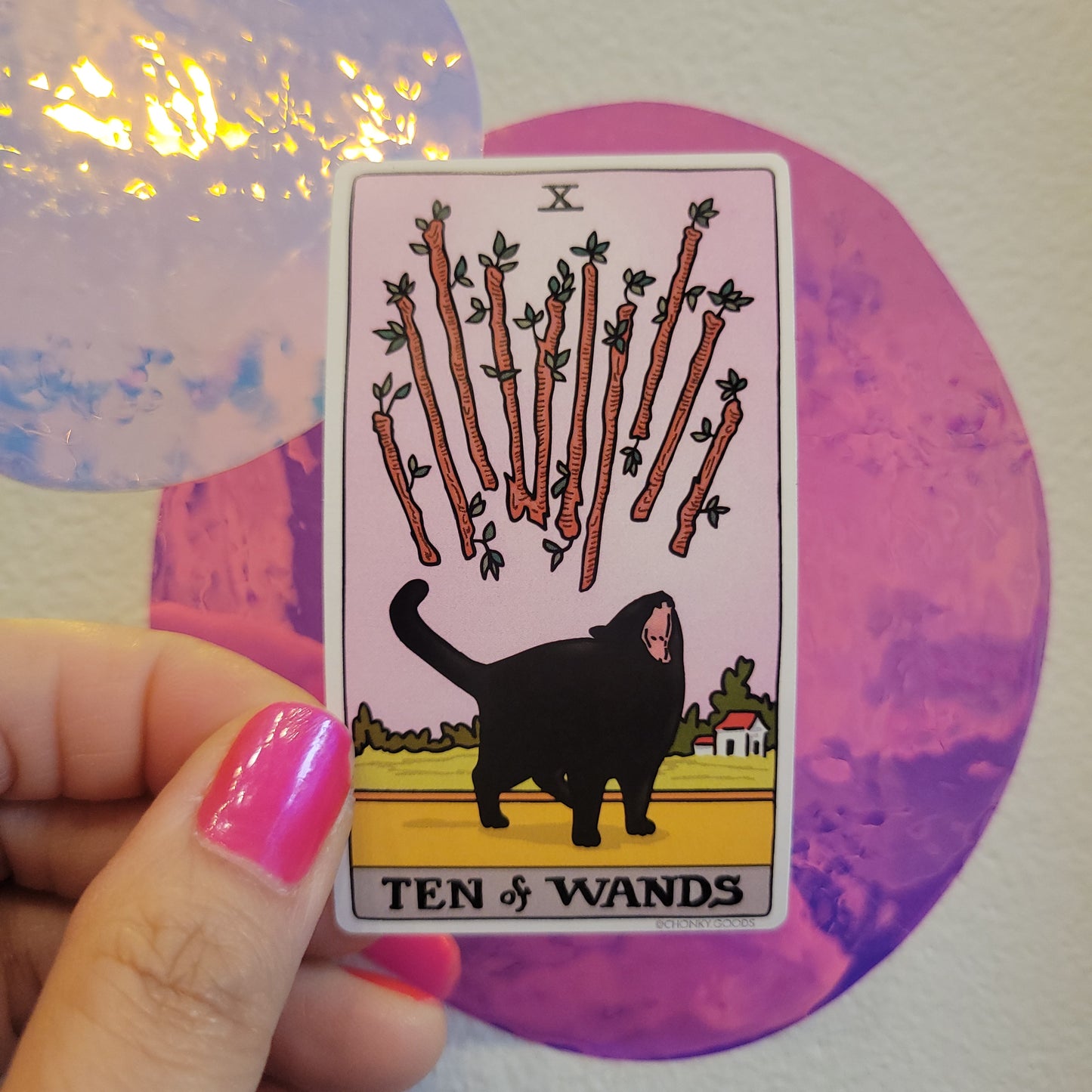 Ping Hatta: Cat Meme Tarot Stickers (Minor Arcana)