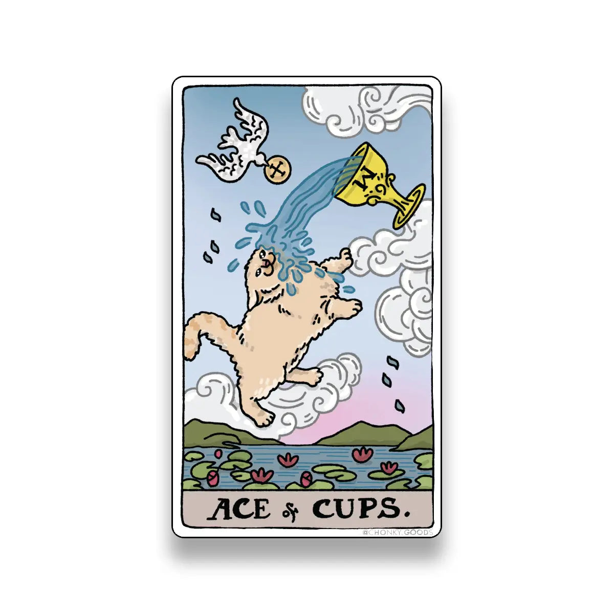Ping Hatta: Cat Meme Tarot Stickers (Minor Arcana)