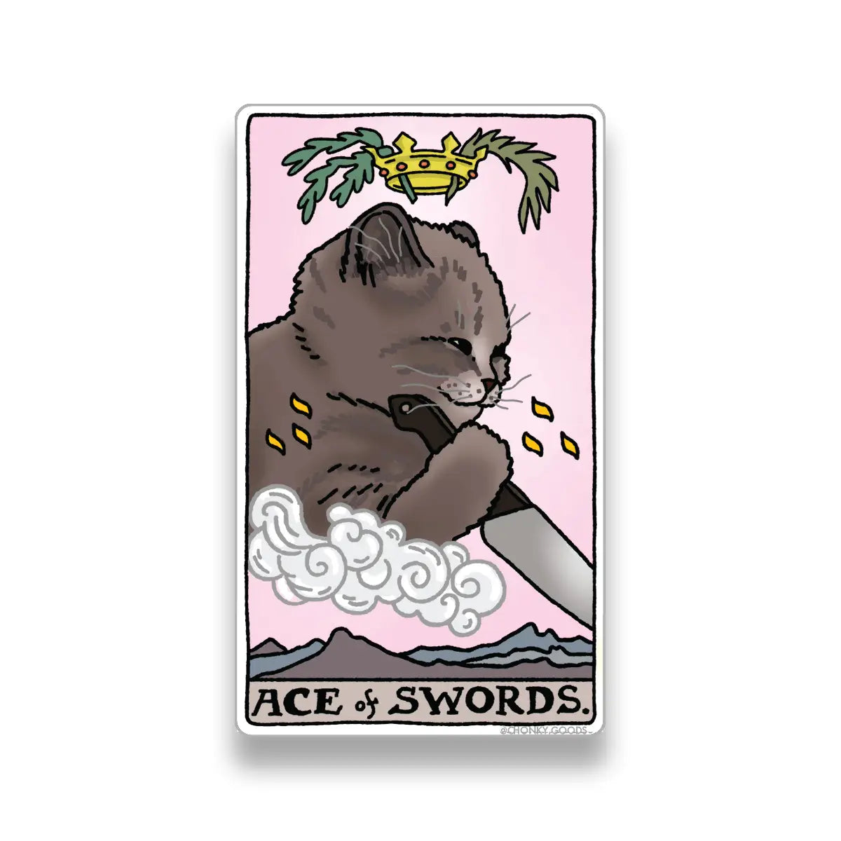 Ping Hatta: Cat Meme Tarot Stickers (Minor Arcana)