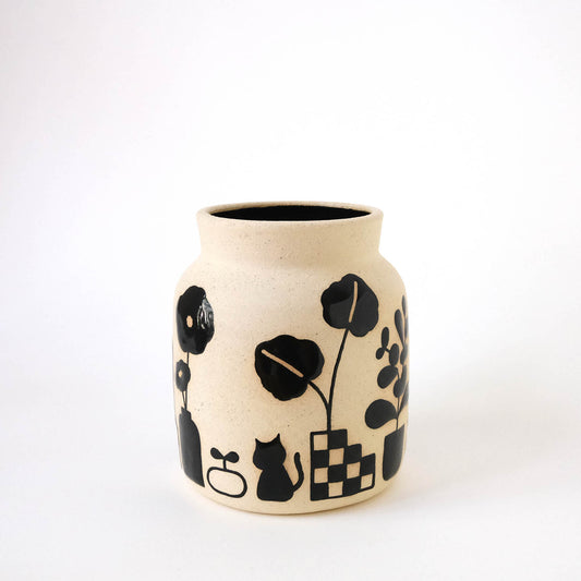 Rose Wong: Cats and Plants Vase