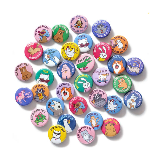 Seltzer Goods: Animals with Attitude Buttons