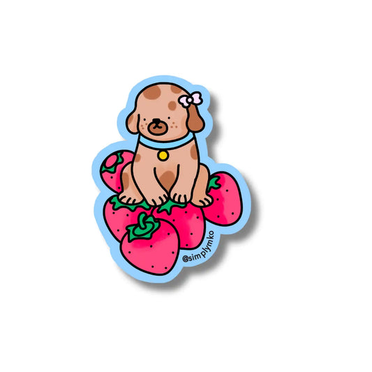 simplyMKO: Strawberry Dog Sticker