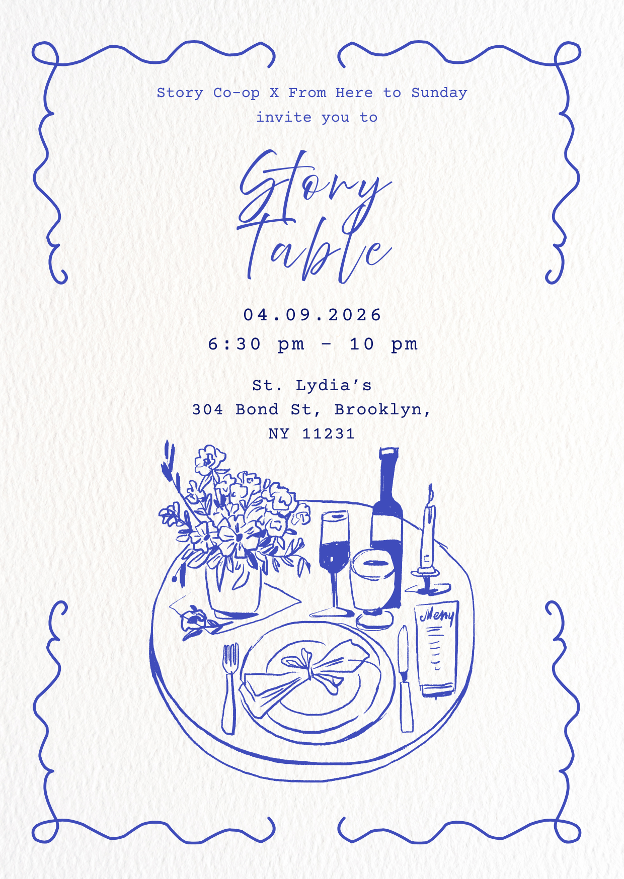 Story Co-op x FHTS: Story Table (APR 9)