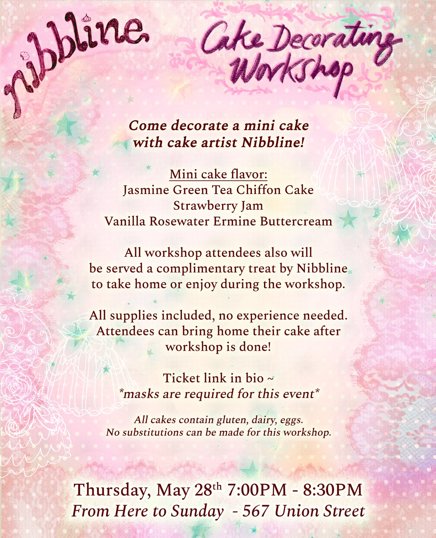 Nibbline: Cake Decorating Workshop (MAY 28)