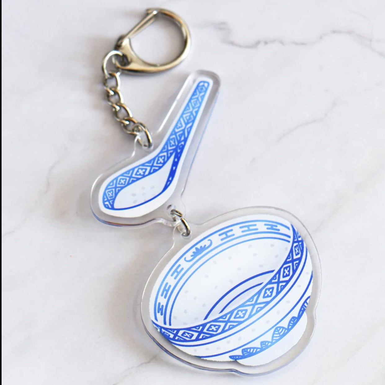 Shattered Earth: Porcelain Bowl & Lotus Soup Keychain