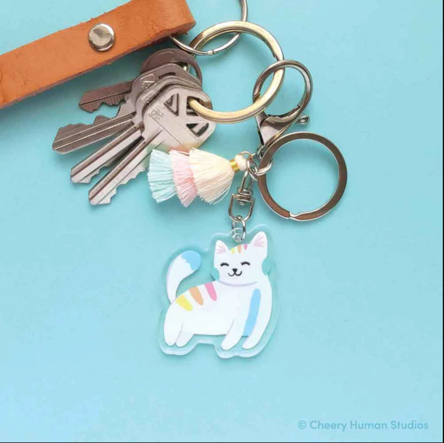 Cheery Human Studios: Kitty Keychains