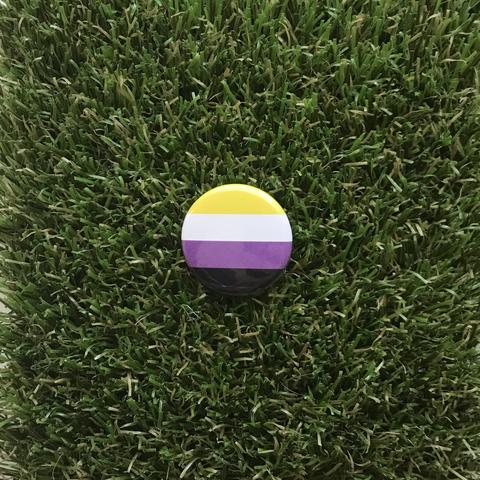 Double Denim Dude: Pride Flag Buttons