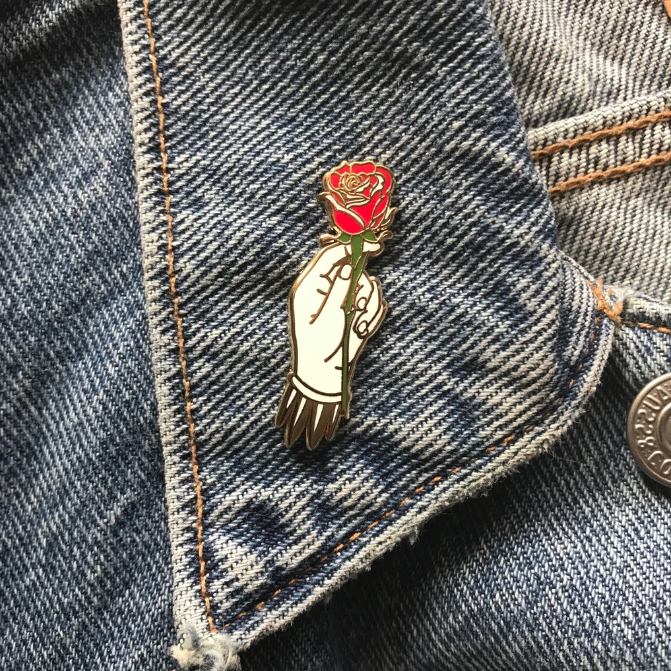 Double Denim Dude: Enamel Pins