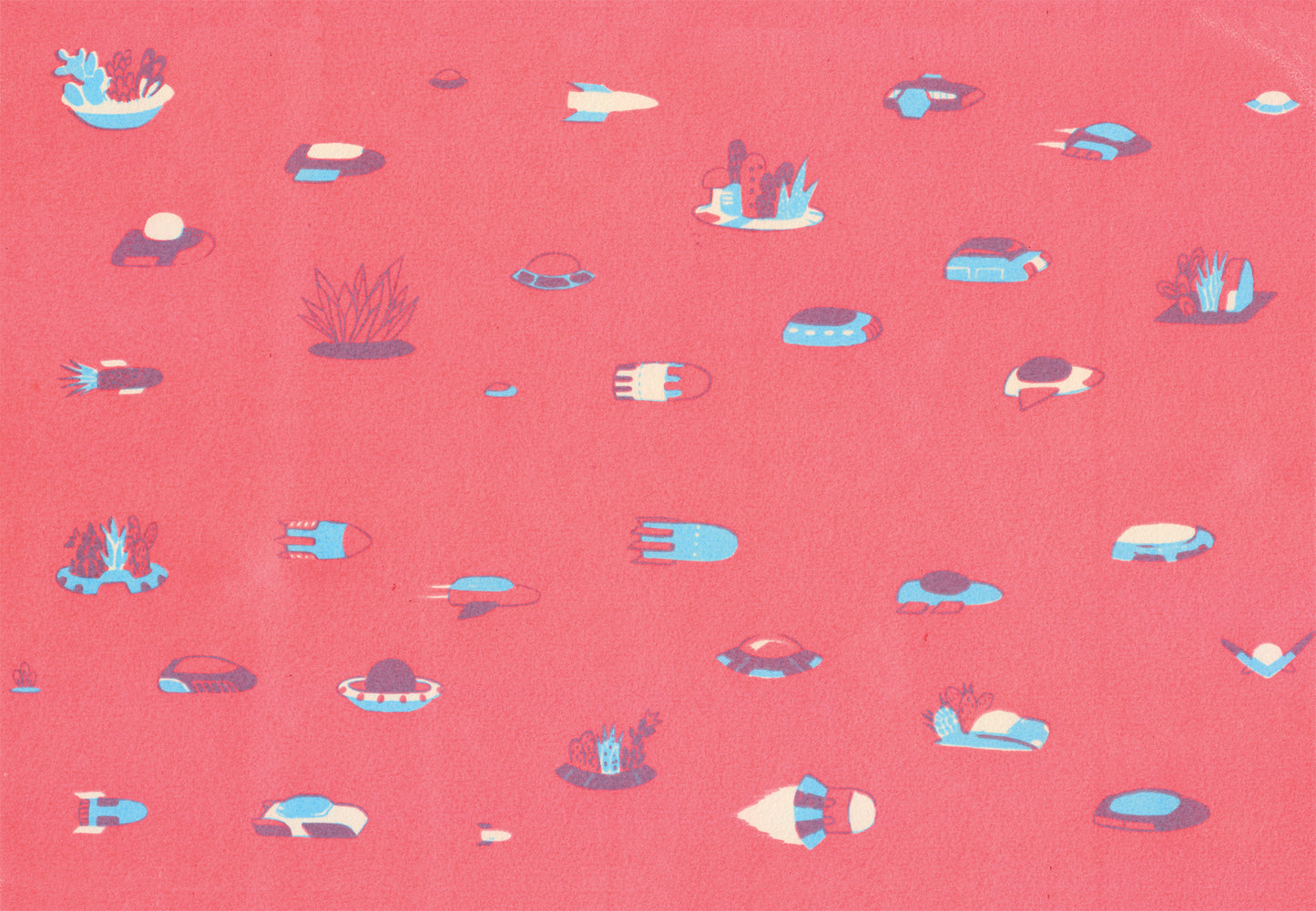 Jen Tong: 'Spaceships' Gift Wrap Sheets