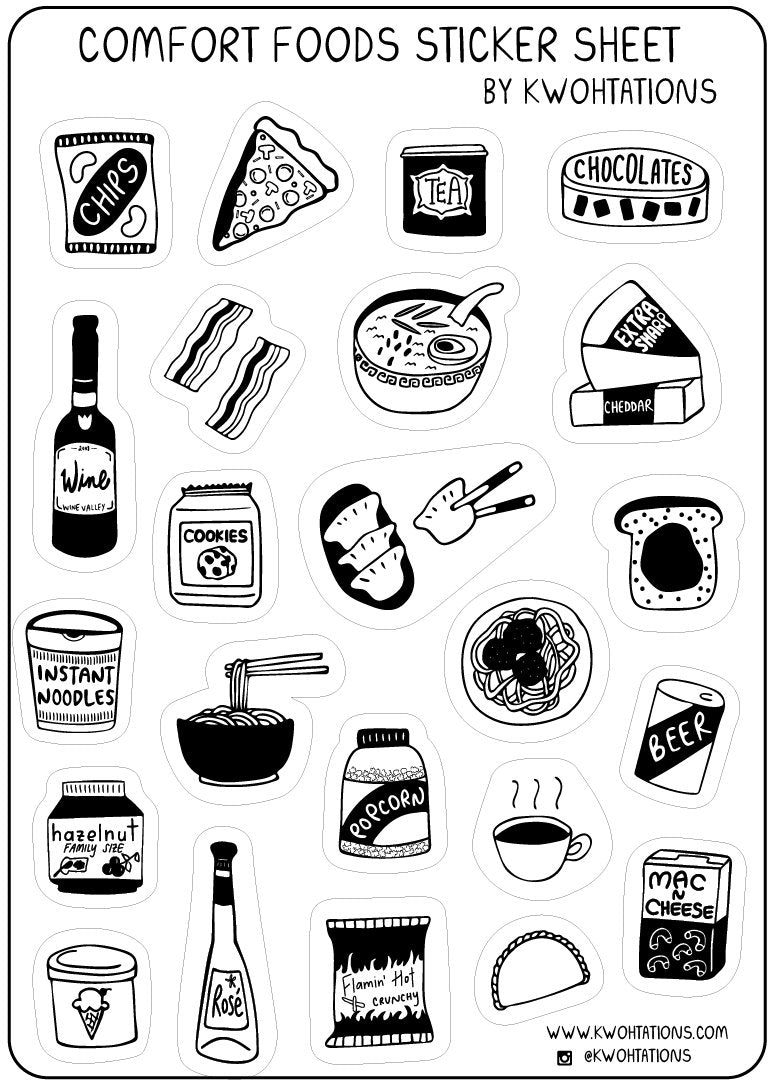 Kwohtations: Notes to Self Sticker Sheets
