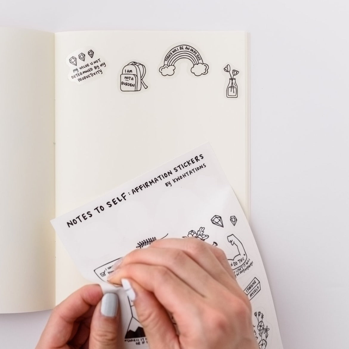 Kwohtations: Notes to Self Sticker Sheets