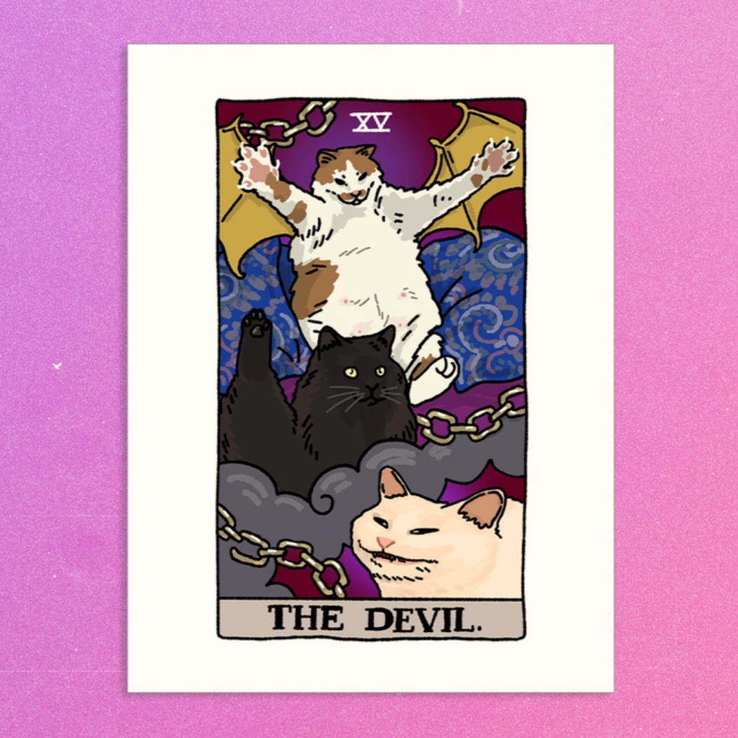 Ping Hatta: Cat Tarot Prints