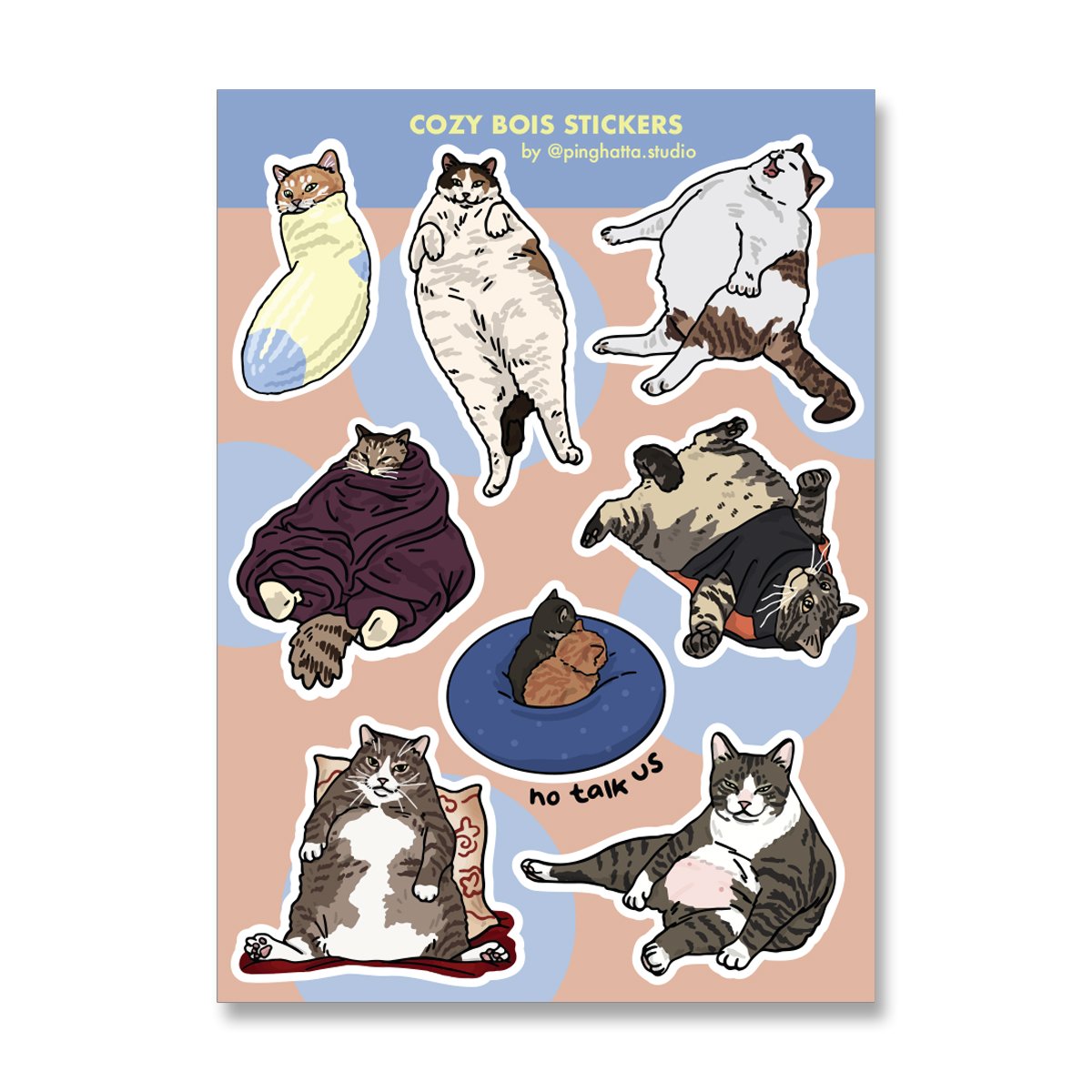 Ping Hatta: Cat Meme Sticker Sheets
