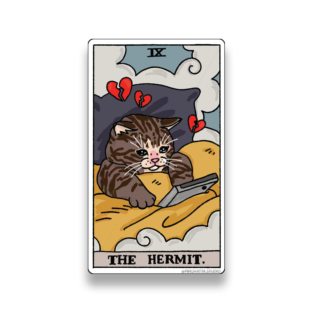 Ping Hatta: Cat Meme Tarot Stickers