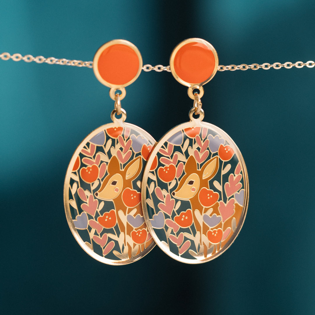 Tiny Deer Studio: Enamel Earrings