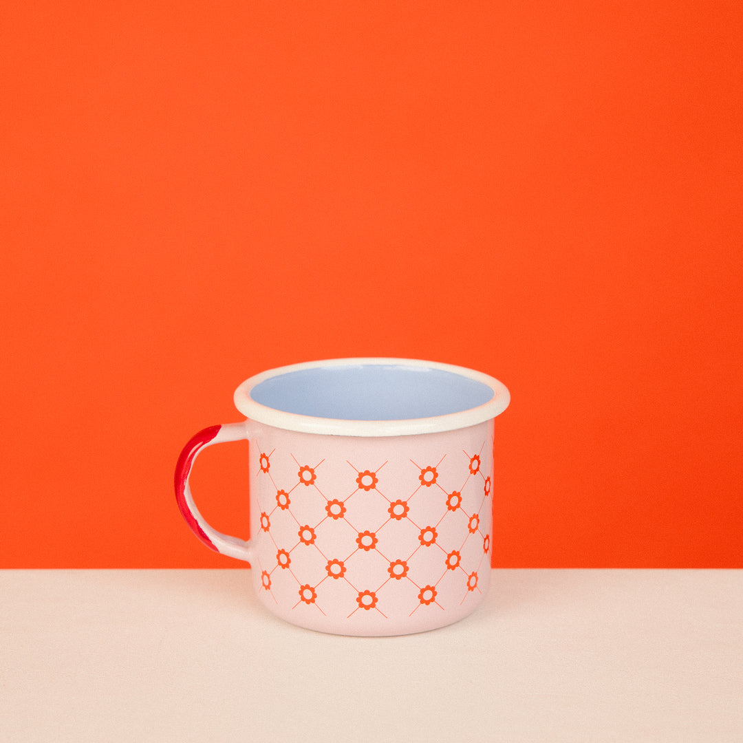 Tiny Deer Studio: Flower Basket Enamel Mug