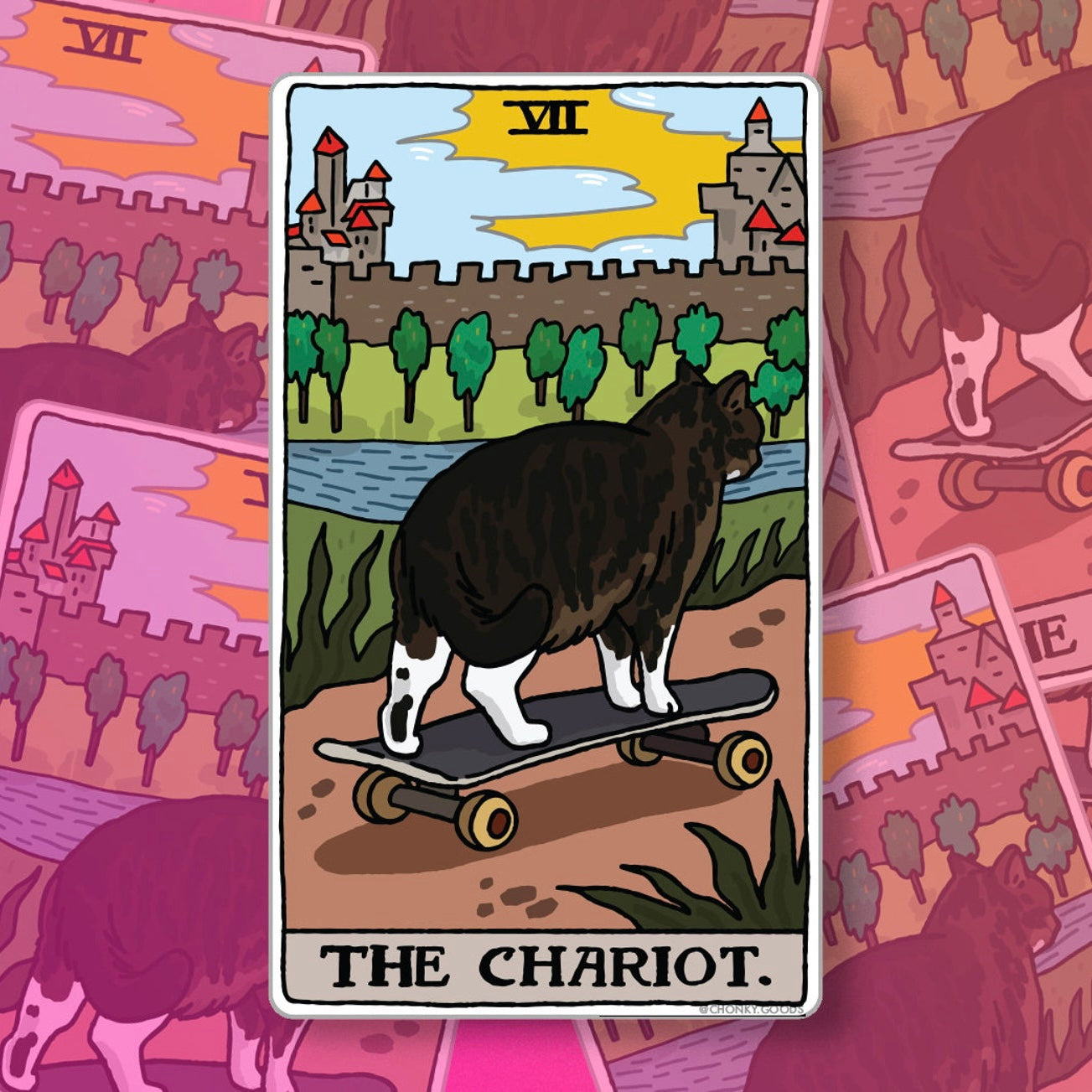 Ping Hatta: Cat Meme Tarot Stickers