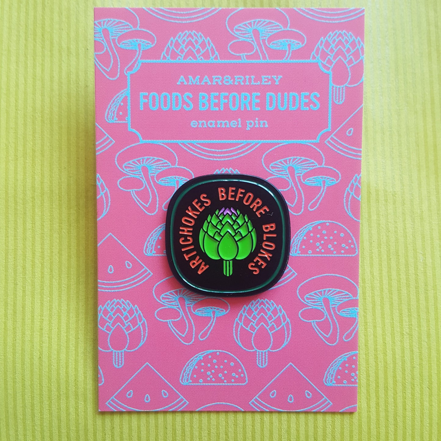 Amar&Riley: Foods Before Dudes Enamel Pins